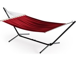 OK-Living Hangmat – 190 x 120 cm Metalen frame Rood