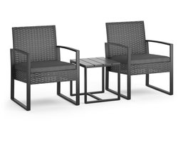 OK-Living Tuinmeubelset – 3 delen, met tafel Antraciet