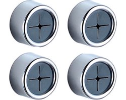 Okado Zelfklevende Handdoekklemmen 4 Stuks – Handdoekhouder met Kliksysteem – Zonder Boren – Waterbestendig – Zilver