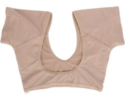 Okselzweetpads voor Dames Meisjes - Ademend en Wasbaar - Zweetbeschermer voor Sport - beige - Maat M