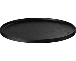 Oku Ronde Tray / Dienblad Black | Zwart | Hout