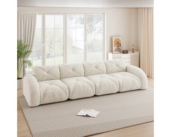OKWISH Modulaire Bank 4-Zits - Frameloos Comfort Met Zachte Chenille - Voor Woonkamer En Lounge - Chenille - Wit