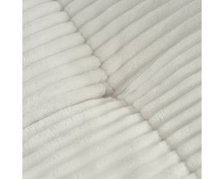 OKWISH Zitbank 2 Zits - Compacte Scandinavische Loveseat Met Gevoerde Kussens - Voor Woonkamer Appartement Of Slaapkamer - Hout En Ribstof - Beige