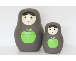 Olala Matroesjka taupe/groen Set 2 in 1 Large