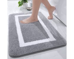 Olanly Badmat Antislip - Badkamermat - Absorberende Badmat - Douchemat - 61x91cm - Grijs