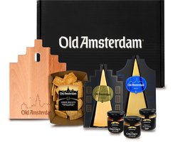 Old Amsterdam Flavour Box – Kaaspakket met 2 Kazen, Chutneys & Borrelplank – Borrelpakket – Cadeaupakket