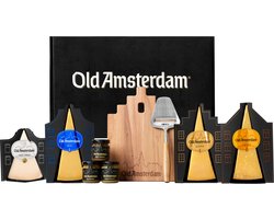Old Amsterdam Royal Collection – 11-delig Luxe Kaaspakket met Kaasplank, Schaaf & Chutneys – Vaderdag cadeau - Geschenkset
