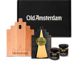 Old Amsterdam Treat Box – Kaaspakket met Classic, Chutneys & Borrelplank – Borrelpakket – Cadeau Vader