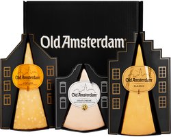 Old Amsterdam Trio – 3 Kazen Kaaspakket (Classic, Vintage & Goat) – Kaascadeau – Borrelpakket
