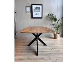 Old Inn - Eetkamertafel Mango Deens ovaal 200x100cm met Spinpoot