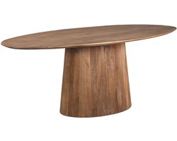 Old Inn - Eetkamertafel Rome ovaal 160cm bruin