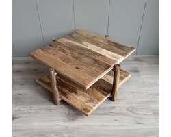 Old Inn - Salontafel Rotan Vierkant Naturel