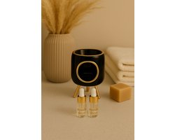 Olie brander - moods decor - zwart goud - geurolie - geurbrander - oliebrander