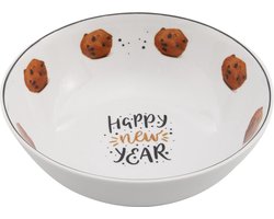 Oliebollenschaal - Porselein - 27 CM - Oud en Nieuw - Jaarwisseling - Schaal - Gebak - Appelbeignet - Champagne