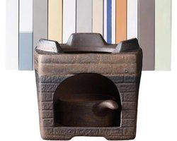 Oliebrander, hittebestendig, draadloos, keramiek, vintage, kaarsbrander en diffuser, voor huis, woonkamer, tuin, ontspanning, meditatie, Kerstmis, verjaardag, cadeau voor thuis