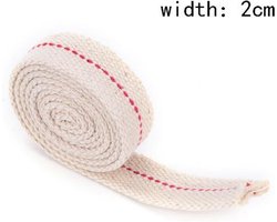 Olielamp lont - Platte Lont - Brander - Katoen - 20mm bij 1m - 1 stuk