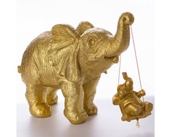 Olifant Moeder En Zoon Decoraties Stand beeld Desktop Woonkamer Kast Huis Decoratie Hars Ambacht Sculptuur Dieren Beeldje