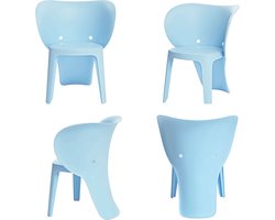 Olifantvormige kinderstoelenset - Kinderstoel - Speelkamermeubilair - Comfortabele rugleuning - Duurzaam kunststof - 48 cm x 55 cm x 41 cm - Verkrijgbaar in 4 kleuren