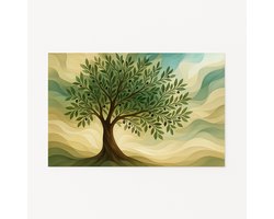 Olijfboom muurdecoratie – wanddecoratie modern – 40x30 cm