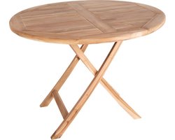 Oline tuintafel Ø100 cm massief teakhout.
