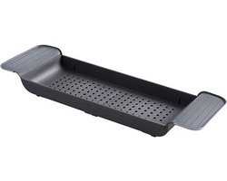 Oliva's - Badplank - Badplank voor in bad - Verstelbaar / Uitschuifbaar badrek - 55 - 79 cm - Zwart
