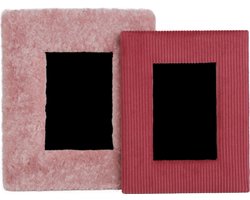 Oliva's - Fotolijst - Fotolijstjes set van 2 stuks - 10x15 & 13x18 cm - Teddy & Ribstof - Roze
