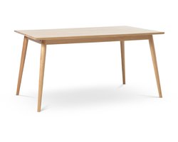 Olivine Boas Houten Eettafel Naturel Eiken - Verlengbaar - Scandinavisch - Eetkamertafel - Exclusief Verlengstuk - 150 x 90 cm