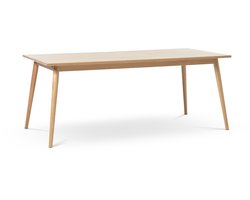 Olivine Boas Houten Eettafel Naturel Eiken - Verlengbaar - Scandinavisch - Eetkamertafel - Exclusief Verlengstuk - 190 x 90 cm