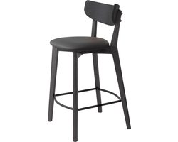 Olivine Jack houten barkruk zwart - 65 cm
