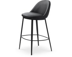 Olivine Lou barkruk kunstleer zwart - 68 cm