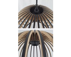 Olivios design hanglampen hanglamp hout Pelota klein 34cm doorsnede 28cm hoog gemaakt van 6mm MDF met zwarte rand ook leverbaar in een grote maat Pelota groot