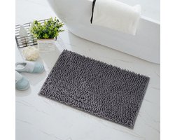 Olivivo® Badmat | 50 x 80 cm | Douchemat | Badmatten | Badkamer Accessoires | Badmat Antislip | Badkamer Mat | WC Mat | Douche Mat | Donkergrijs