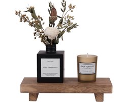 OLOEY Kleine houten pallet-basis stand boerderij badkamer decoratie-houten staande buis keuken zeep schotel stand-geschikt voor kleedbord-counter-wastafel-bruin