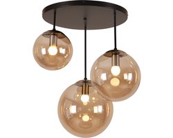 Olucia - Design plafondlamp amber, Dolf - Vorm: Rond