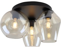 Olucia - Design plafondlamp amber, Lazaro - Vorm: Rond