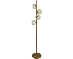 Olucia - Design vloerlamp groen, Remo, met schakelaar - Vorm: Bol