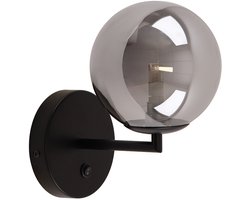 Olucia - Design wandlamp grijs, Remo, met schakelaar - Vorm: Rond