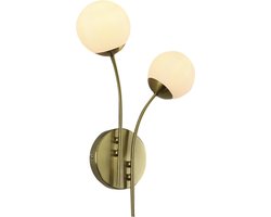 Olucia - Design wandlamp messing, Stacy - Vorm: Rond