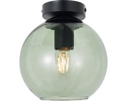 Olucia - GIADA - Plafondlamp - Groen / Zwart - Vorm: Rond