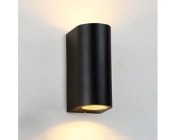 Olucia - Grote Corina buitenlamp modern, zwart - Vorm: Rond