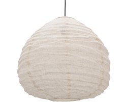 Olucia - LEILA - Hanglamp - Beige / Zwart - Vorm: Ovaal