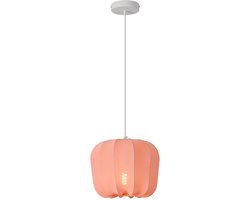 Olucia - Moderne hanglamp roze, Deborah - Vorm: Ovaal