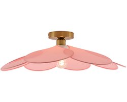 Olucia - NENA - Plafondlamp - Roze / Messing - Vorm: Overig