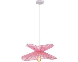 Olucia - Papieren hanglamp roze, Rosalie - Vorm: Overig