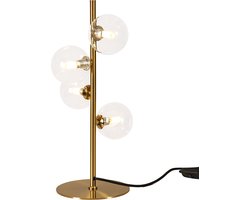 Olucia - REMO - Tafellamp - Transparant / Messing - 4L - Vorm: Rond