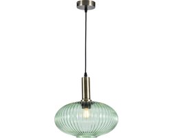 Olucia - Retro hanglamp groen, Charlois - Vorm: Ovaal
