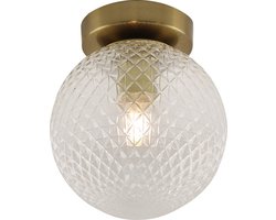 Olucia - Retro plafondlamp transparant, Johnson - Vorm: Bol