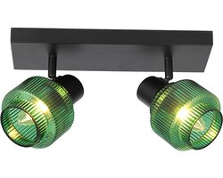 Olucia - Retro plafondspot groen, Paris - Vorm: Rechthoek