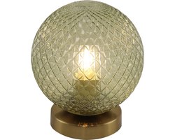 Olucia - Retro tafellamp groen, Johnson, met schakelaar - Vorm: Bol