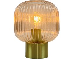 Olucia - Retro tafellamp roze, Charlois, met schakelaar - Vorm: Rond